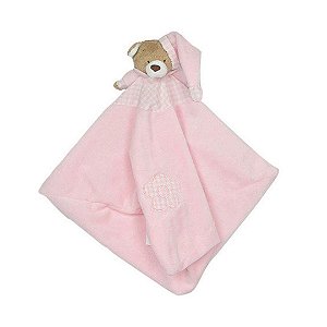 Urso Nino Rosa - Naninha Blanket Zip