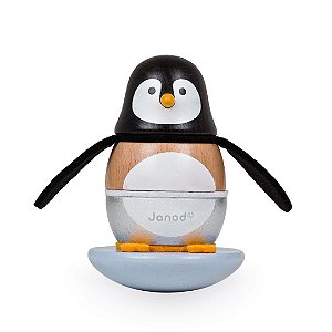 Pinguim de Empilhar - Brinquedo Educativo Madeira Janod