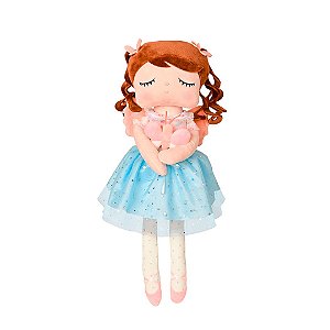 Boneca de Pano Angela Fada Hapiness Maya 33cm - Brinquedo Educativo Metoo