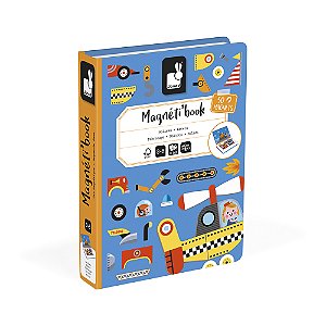 Livro Magnético Veiculos 50 peças - Janod