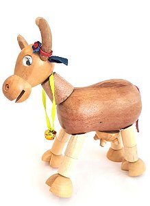 Brinquedo de madeira articulado - Vaca Letícia