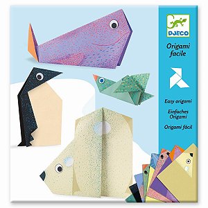 Kit Papéis para Dobradura (Origami) - Animais polares
