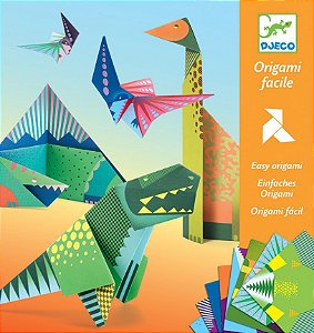 Kit Papéis para Dobradura (Origami) - Dinossauros