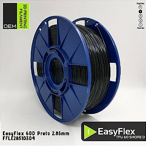 Filamento 2.85mm EasyFlex 60D OEM 3DPF Preto