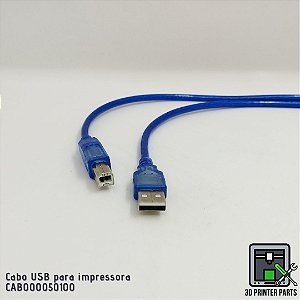 Cabo USB para impressora 0.5m