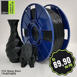 Filamento PLA OEM 3DPF Preto (Ebony Black)