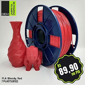 Filamento PLA OEM 3DPF Vermelho (Blood Red)
