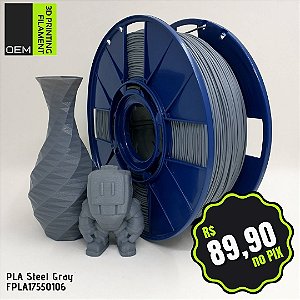 Filamento PLA OEM 3DPF Cinza (Steel Gray)