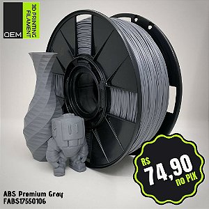 Filamento ABS Premium OEM 3DPF Cinza
