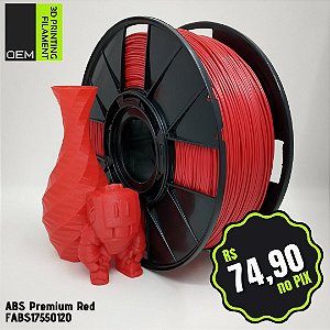 Filamento ABS Premium OEM 3DPF Vermelho