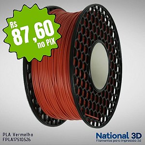 Filamento PLA National3D Vermelho