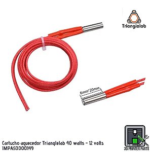 Cartucho aquecedor Trianglelab 40 watts - 12 volts