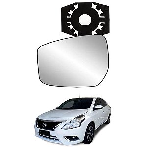 Lente Espelho Do Retrovisor C Base Lado Esquerdo Nissan Versa 2015/2018 - 6658m