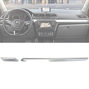 Moldura Acabamento Painel Gol Voyage Saveiro G7 - Prata Com Dupla Face