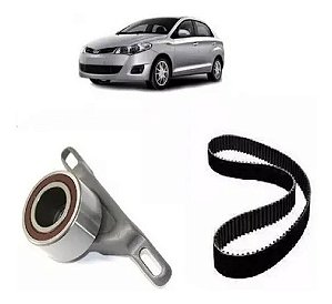 Kit Correia Dentada Com Rolamento Tensor Chery Celer 1.5 16v 2014 Em Diante