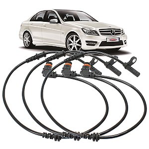 Kit Com 3 Sensores Abs Dianteiro Mercedes W204 C180 C200 C250 C280 C300 C350 - A2049057900