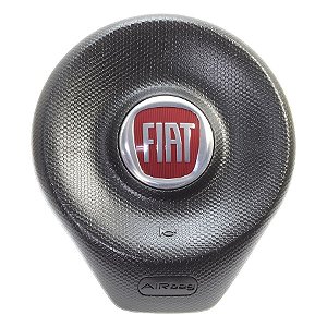 Tampa Capa Buzina Airbag Do Volante Fiat Grand Siena / Palio 2012 a 2019 (Cor Preta)