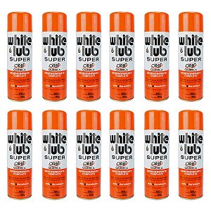 Pack Com 12 Unidades Desengripante Completo White Lub Super Spray - Orbi Química - 300ml