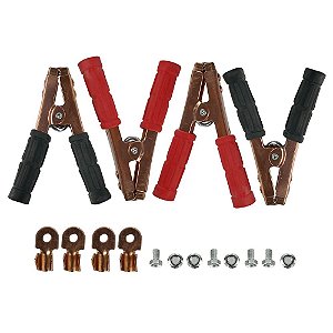 Kit 4 Garras Jacaré Cabo Para Bateria 600A