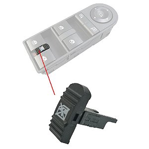 Capa Do Botão Trava Vidro Elétrico - Chevrolet Astra Zafira Vectra - 13228699