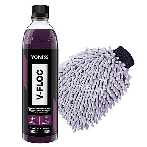 V-Floc Vonixx 500ML + Luva De Microfibra - Shampoo Automotivo Neutro Concentrado