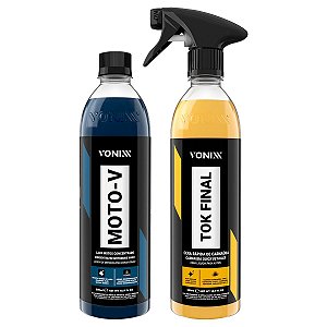 Moto-v Shampoo Lavagem de Moto + Tok Final Carnauba Vonixx 500ml