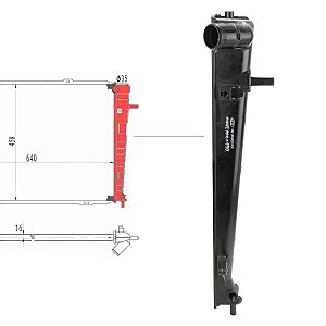 Caixa Lateral Radiador Hyundai Tucson Kia Sportage - Sem Sangrador