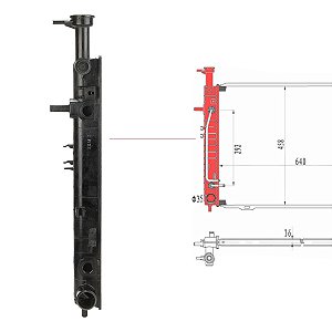 Caixa Lateral Radiador Hyundai Tucson Kia Sportage - Com Trava Quebrada