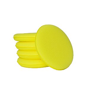 Esponja Espuma Amarela Aplicadora De Cera Automotiva 100mm - Unidade