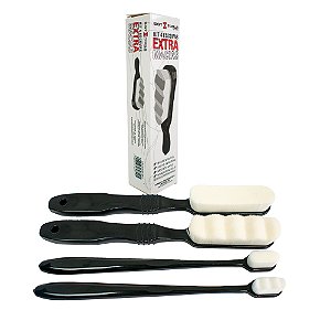 Kit Com 4 Escovas  Extra Macias - Não Solta Fiapos
