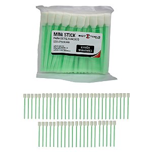 Kit 50 Mini Stick Detailer Limpeza Detalhamento Automotivo