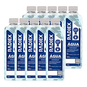 Kit 10 Águas Desmineralizadas Water Coolant Radiex - 10 Litros