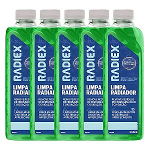 Kit 5 Limpa Radiador Radiex Remove Resíduos Ferrugem Óleo R9301