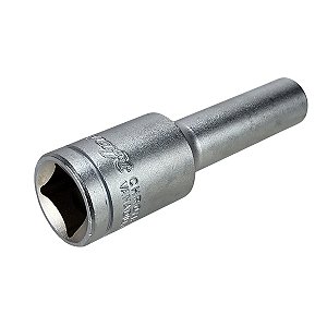 Soquete Sextavado Cr-v Longo - 1/2 Pol. x 8mm - Waft