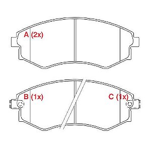 PASTILHA DE FREIO FREIO ASIA GALLOPER