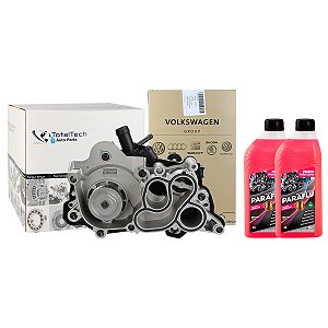 Bomba Dágua + Correia e Aditivo Paraflu Vw Up Gol Fox Virtus Polo - 04E121600