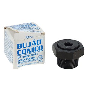 Bujão Cônico Carter Espanado 24mm Linha Pesada Diesel Mercedes Scania Volvo