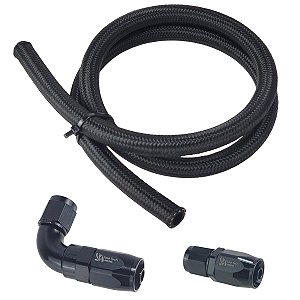 Jogo Completo Mangueira Aeroquip 1m + Conexões 6 An