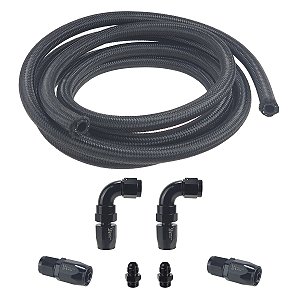 Kit Upgrade Conexões Niples + Mangueira Aeroquip 3 Mts 6AN