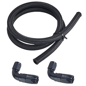 Mangueira Aeroquip 1 Metro com 2 Conexões 90º