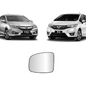 Lente Espelho Do Retrovisor lado Esquerdo Honda Fit / City 2015/... 2324M