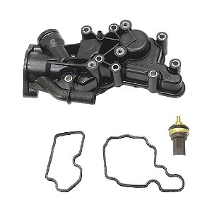 Carcaça da Válvula Termostática com Sensor Peugeot 206 307 1.6 16V