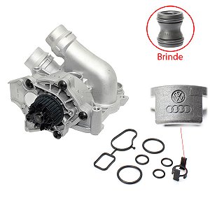 BOMBA DE ÁGUA AUDI A3 A4 A5 Q5 JETTA PASSAT TODA DE ALUMÍNIO + TRAVA + VEDAÇÕES