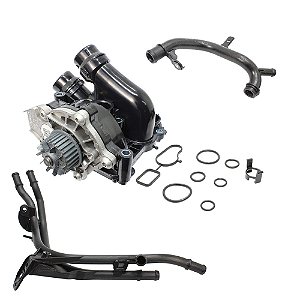 BOMBA DE ÁGUA COM TUBOS REFRIGERAÇÃO VOLKSWAGEN JETTA PASSAT TIGUAN FUSCA AUDI A3 Q3 TT