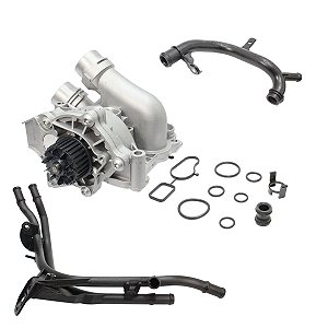 BOMBA DE ÁGUA ALUMÍNIO COM TUBO REFRIGERAÇÃO VOLKSWAGEN JETTA PASSAT TIGUAN FUSCA AUDI A3 Q3 TT