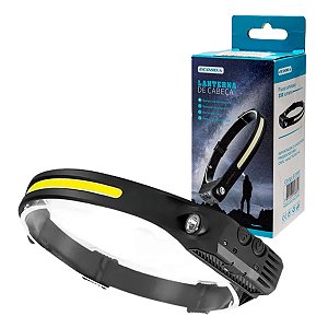 LANTERNA DE CABEÇA COM LED VERMELHO