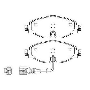 Pastilha de freio dianteira volkswagen golf / audi a3 sportback - ECO1571