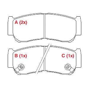 PASTILHA DE FREIO FREIO SANTAFE 2007> TRAS