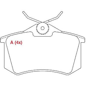 PASTILHA DE FREIO FREIO PEUGEOT 307 TRAS