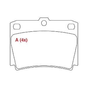 PASTILHA DE FREIO FREIO PAJERO SPORT TRAS